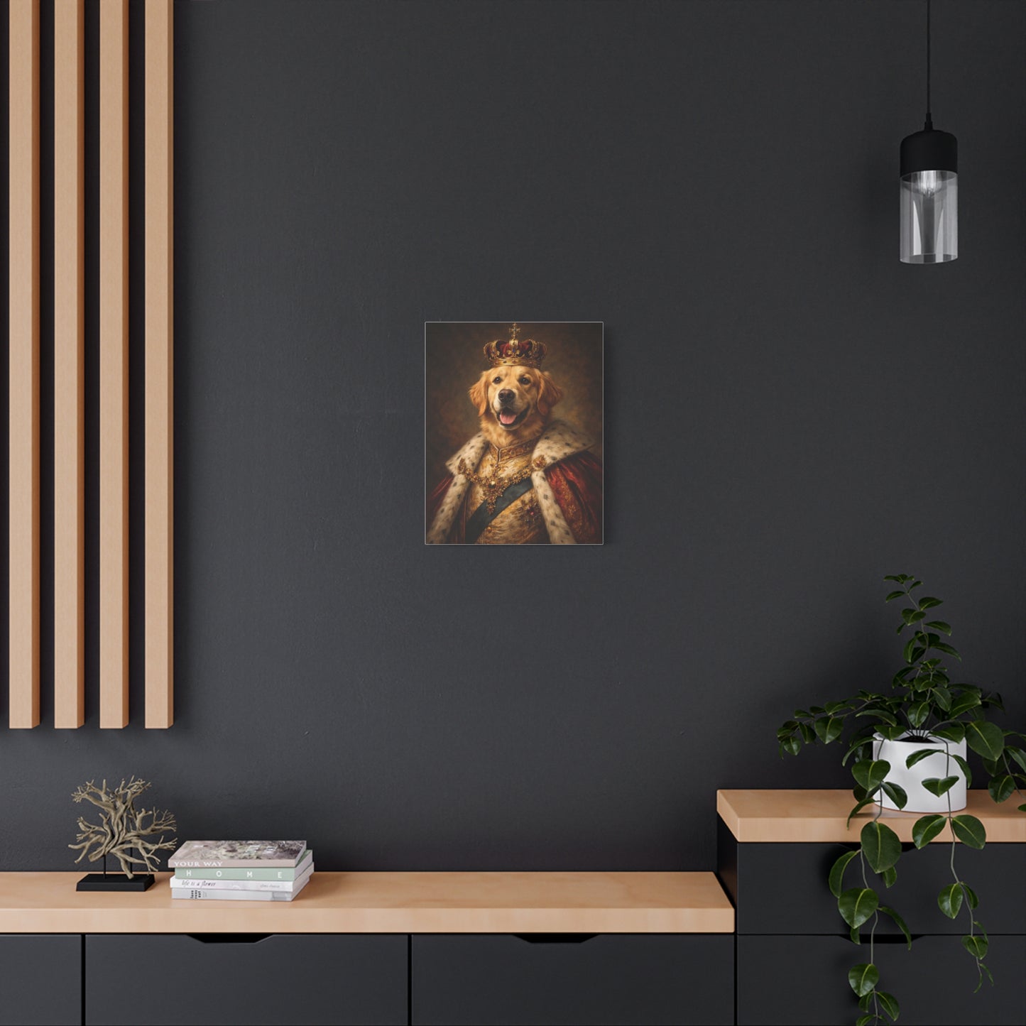 PawStoryStudio Royal Dog Portrait Canvas | Custom Golden Retriever Art